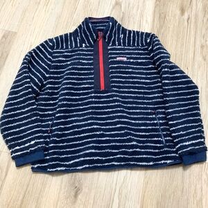 Vineyard Vines Break Stripe Super Sherpa Shep Shirt Teddy Jacket Coat XL